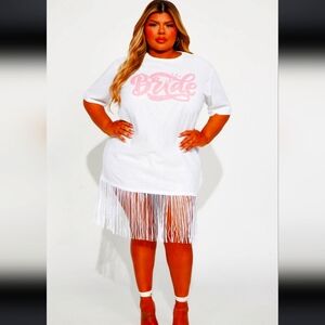 Sequin Bride T-Shirt Dress